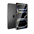 Black Apple iPhone With Transparent Protective Case Featuring Colorful Reflective Lines Design 3d model