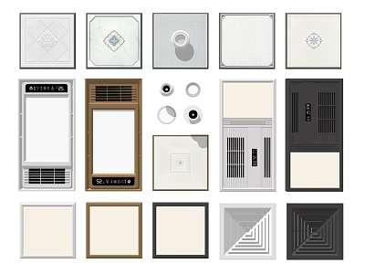 Modern Air Conditioner Vents With Multiple Designs And Styles For Home Use 3d model