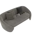 Modern Two Seater Sofa With Decorative Pillows And Various Color Options