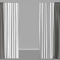 Modern Gray And White Curtains For Home Interior Decoration With Elegant Design