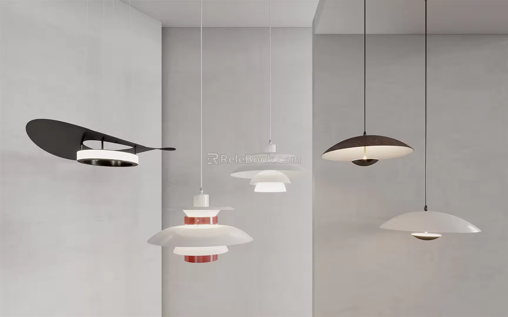 Modern chandelier small chandelier combination 3d model