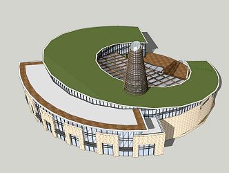 Modern Round Theater 3d model