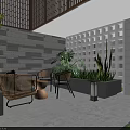 Modern Hotel Atrium Design With Glass Skylight Trees Green Plants And Sofa Seats