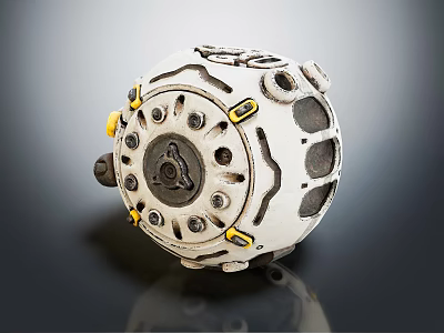 Modern sci-fi equipment space ball sci-fi ball 3d model
