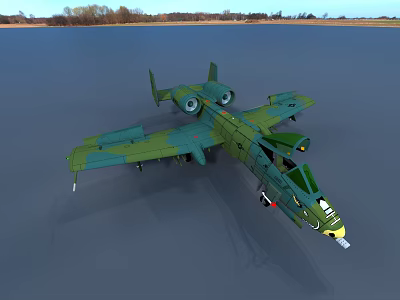 Military Camouflage Fighter Jet Showcasing Twin Engines and Aerodynamic Structure 3d model