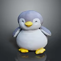 Children's Cute Soft Plush Penguin Stuffed Toy With Yellow Beak And Feet
