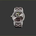 Sevagnya Fashionable Watch With Metal Chain Strap And Decorative Dial Design