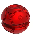Red Mechanical Sphere With Intricate Design And Tech Inspired Details 3d model