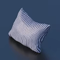 Blue And White Striped Decorative Pillow For Modern Home Decor