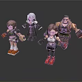 Colorful Cartoon Character Figurines With Detailed Outfits And Action Poses