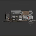 Industrial Scene Setup With Machinery Pipes Metal Structures And Bricks