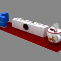 Coffee Break Area With Villeroy Boch White Counter Christmas Reindeer Sleigh Mug And Red Mat