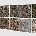 Various Natural Stone and Wood Wall Texture Patterns for Interior Design