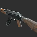 Tactical Rifles With Wooden Stock And Metal Parts In Military Style Dual