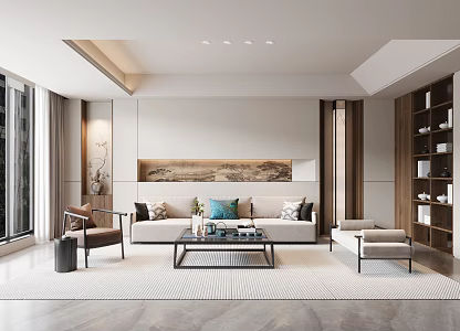 New Chinese Living Room 3d model