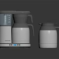 Modern Silver Metallic Kitchen Appliances Set With Sleek Design And Shiny Finish