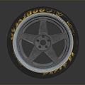 Modern tire wheels 3d model