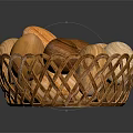 Various Wooden Sports Massage Balls in Woven Basket Fitness Equipment