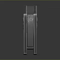 Folding Knife With Sharp Metal Blade And Black Handle On Dark Reflective Surface