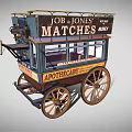 Vintage Old Fashioned Horse Drawn Carriage Job Jones' Matches Apothecary Display Signage