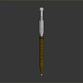 Daily Use Ballpoint Pen With Yellow Grip Transparent Barrel And Metal Tip