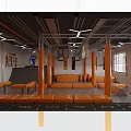 Modern Industrial Style Indoor Obstacle Training Gym With Bright Orange Protective Mats And Complete Facilities
