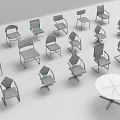Modern Office Chairs With Various Designs And Styles For Contemporary Workspace 3d model
