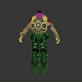 Sci Fi Male Warrior In Full Body Detailed Mechanical Armor With Combat Gear