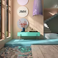 Modern sofa stool sofa 3d model