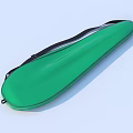 Green Elongated Daily Life Bag With Black Shoulder Strap And Lightweight Design