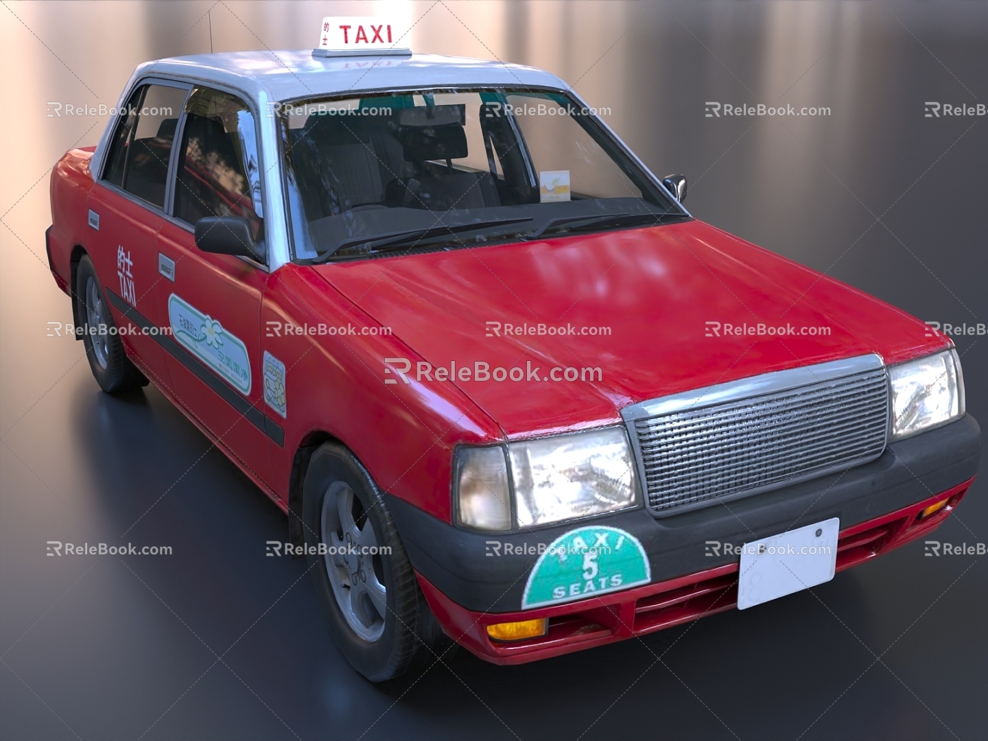 Taxi taxi network about cars 3d model