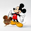 Disney Mickey Mouse Decorative Figurine Set With Kids Awards Plaque