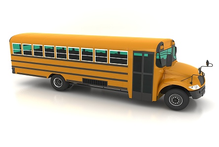 modern school bus car 3d model