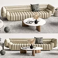 Modern Baxter Sofa Coffee Table Combo 3d model