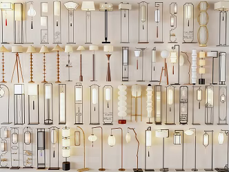New Chinese floor lamp Song floor lamp Zen floor lamp 3d model