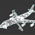 aircraft passenger plane 3d model