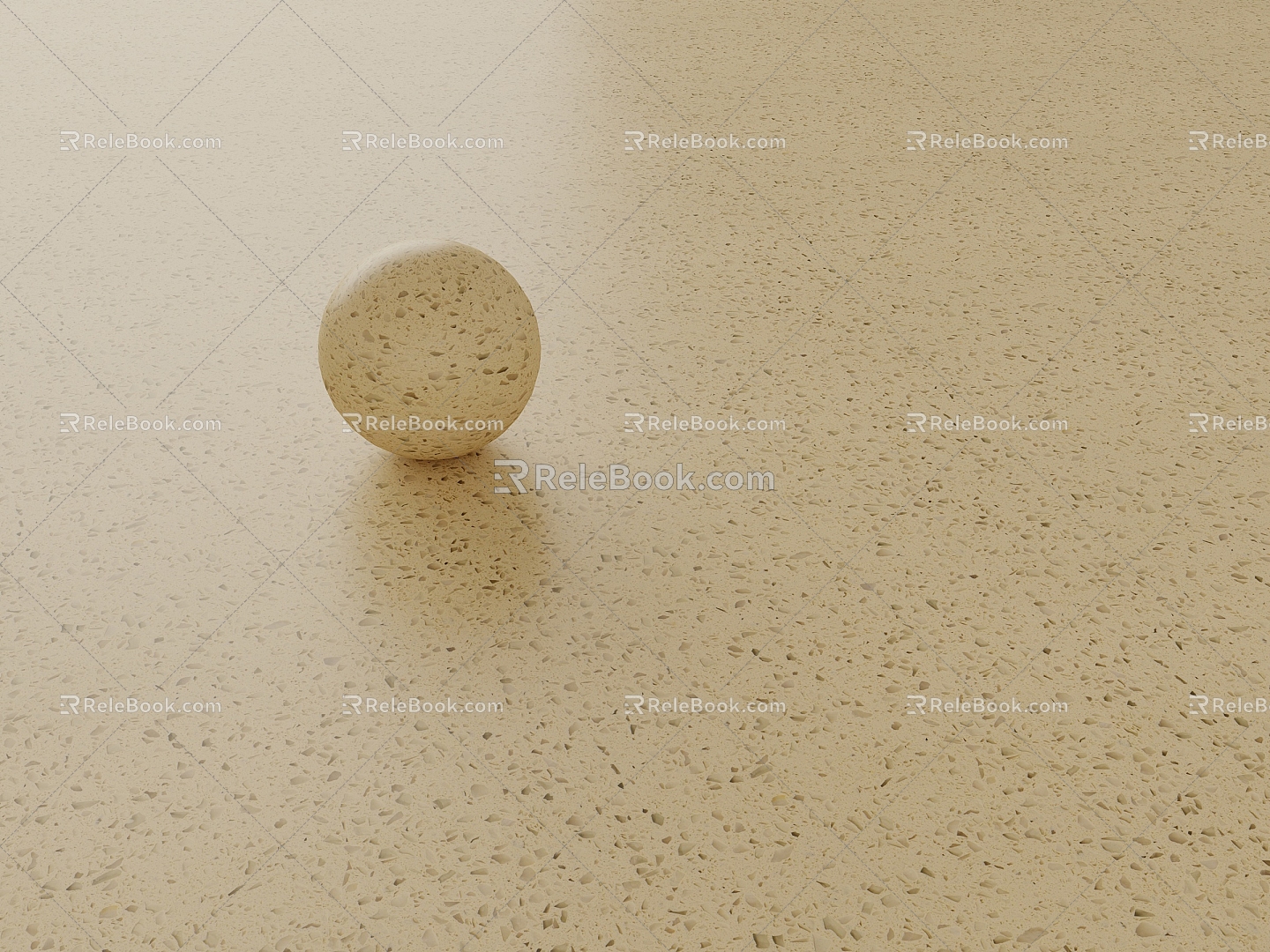 Quartz stone terrazzo ground 3d model