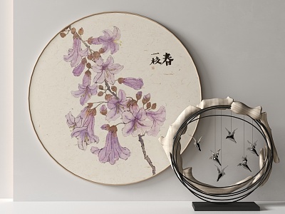 New Chinese Round Frame Painting Decorative Painting model