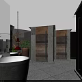Modern Restaurant Interior Design With Hanging Lamps Staircase And Decorative Elements