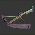 Medieval Crossbow Weapon Featuring Metal Frame Wooden Parts Bowstring And Trigger Mechanism