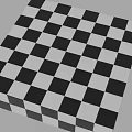 Stylish Black And White Checkerboard Marble Square Coffee Table For Modern Living Room Interior Decor