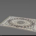 Intricate Patterned Traditional Area Rug With Oval Central Medallion And Pastel Pink Blue White Hues