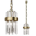 Elegant Modern Crystal Chandeliers With Clear Rods Brass Rings And Hanging Chains