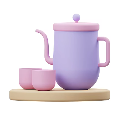 Modern Tea Set Cup Set Teapot Kettle Cartoon Tea Set 3d model Modern Tea Set Cup Set Teapot Kettle Cartoon Tea Set 3d model