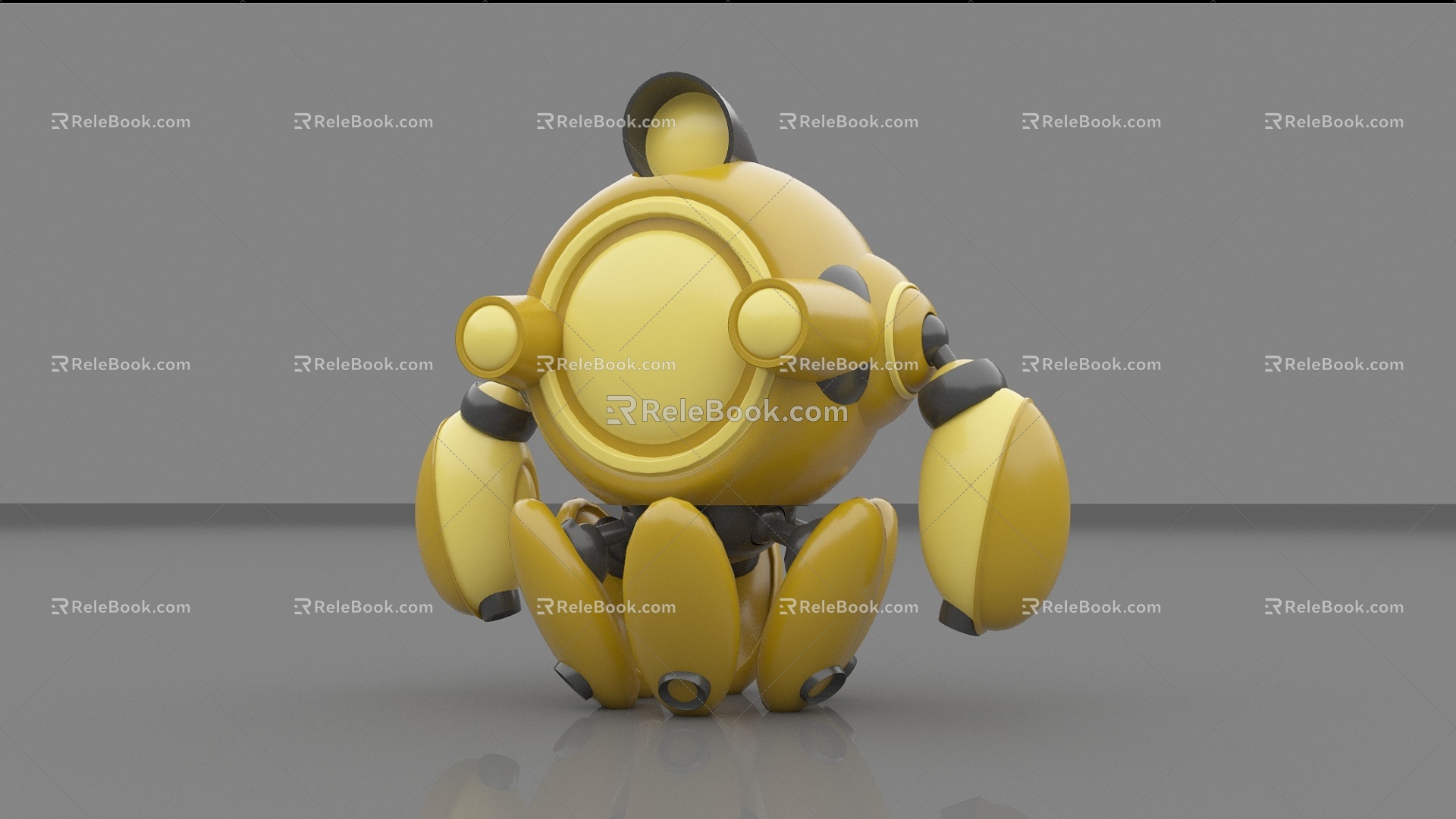 Modern robot mecha man 3d model