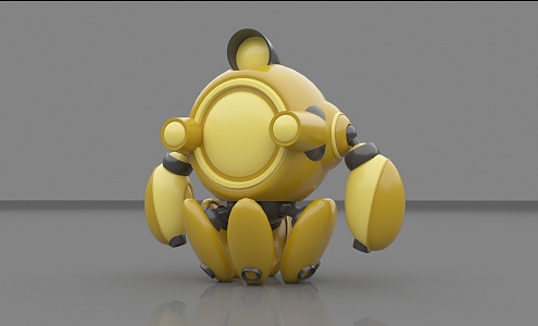 Modern robot mecha man 3d model