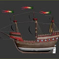 modern ship ancient ship ancient warship large ancient ship ancient warship 3d model