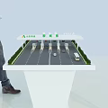 Smart Gas Station Commercial Equipment With Modern Fuel Dispensers And Vehicle Service