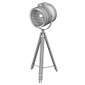 Modern Industrial Metal Floor Lamp With Tripod Stand And Adjustable Lampshade
