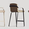 Modern Bar Stools Featuring Various Styles With Brown Beige And Black Frames